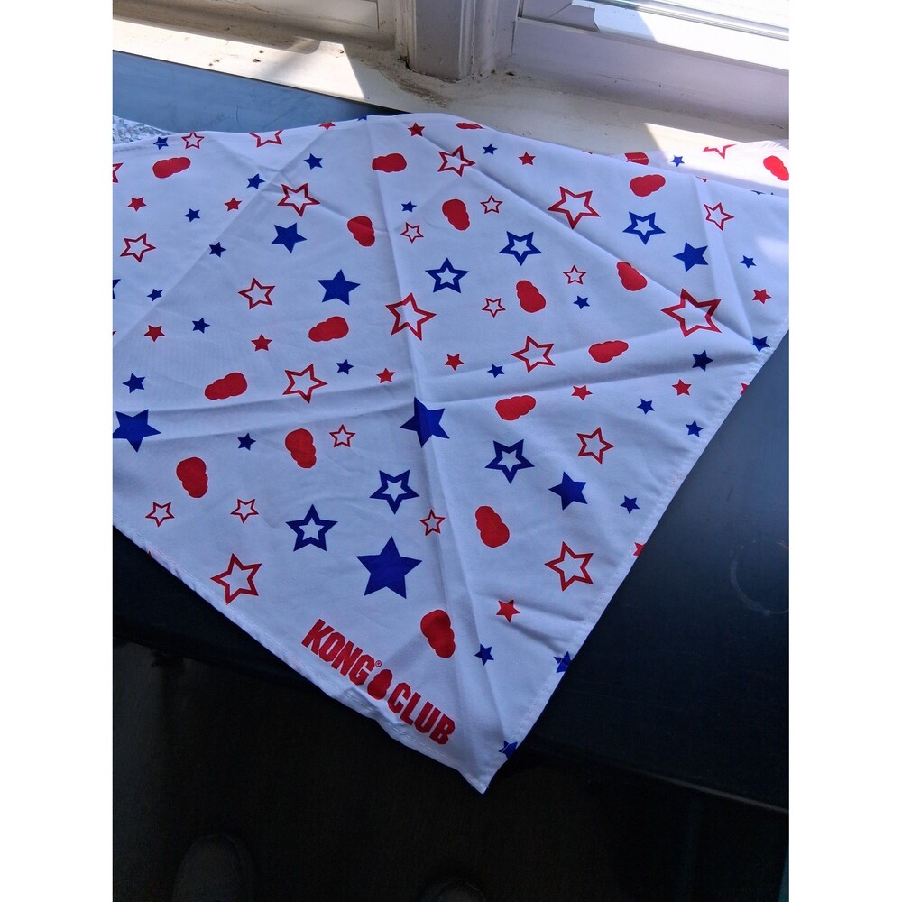 209 4th of July Stars Kong Club Bandana Dogs XL NWT Collectors Release